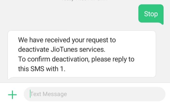 deactivate jio caller tune