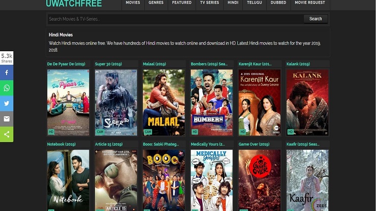 UWatchFree blockbuster movies free