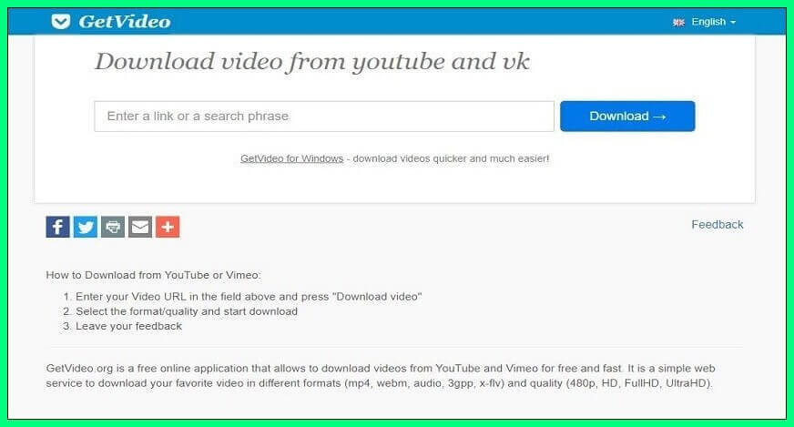 Getvideo.org Youtube Video Downloader
