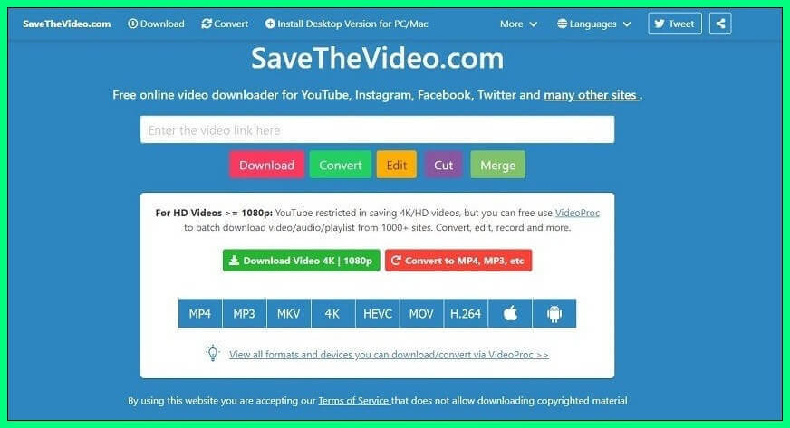 Use SaveTheVideo to save online videos