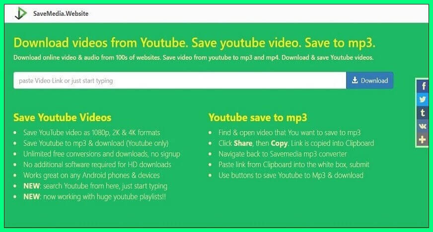 Savemedia free online media conversion