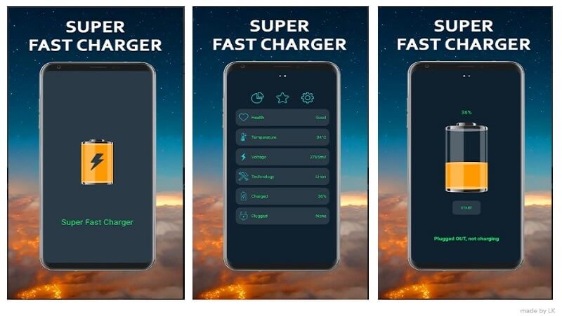 Fast charging ANDROID app