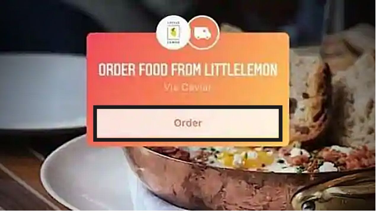 Order Food From Instagram Story