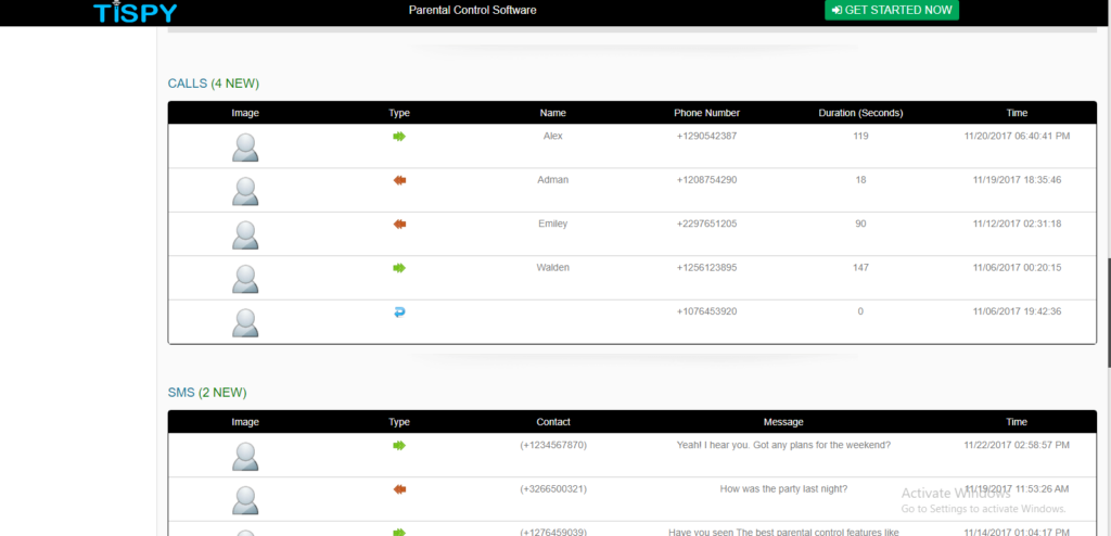 TiSPY call tracker