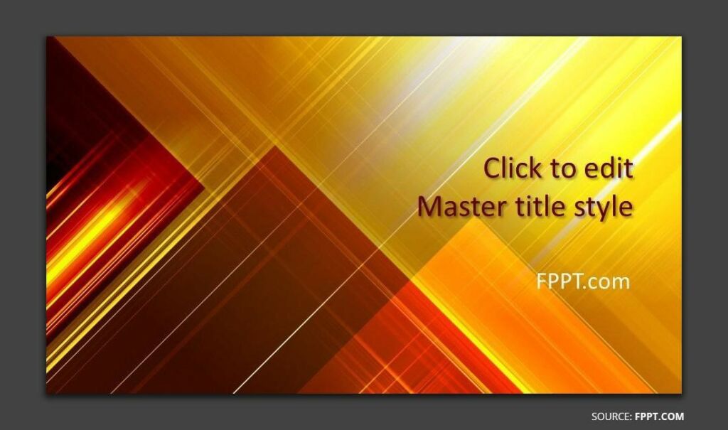 Free Yellow Abstract PowerPoint Template