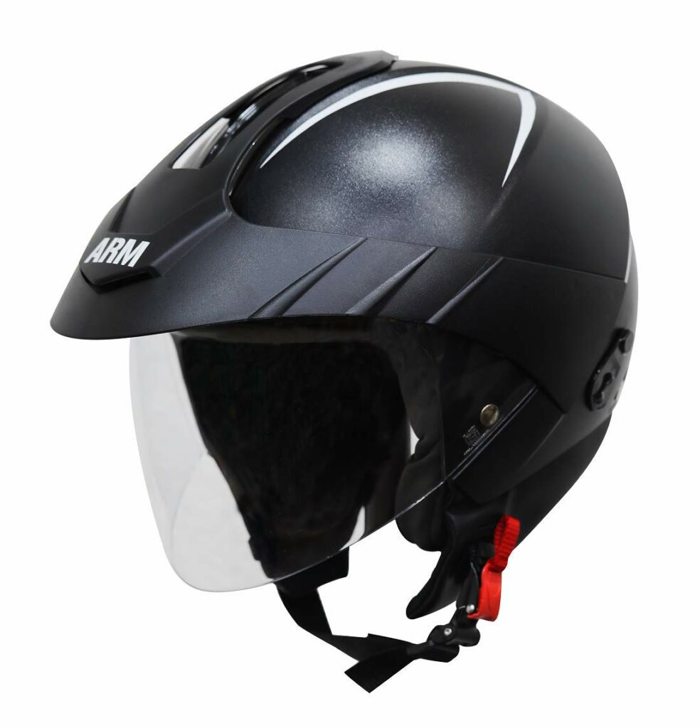 Steelbird SB-33 ARM 7Wings Open Face Helmet with Peak Cap