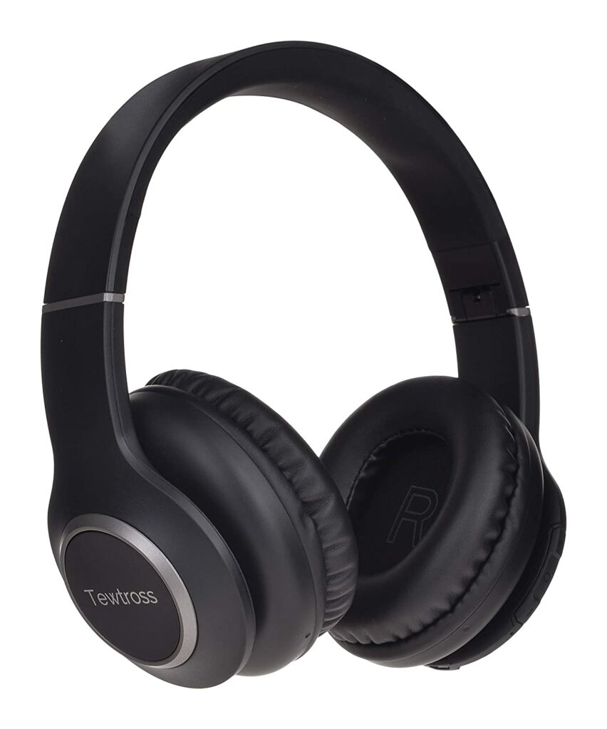 Tewtross Bluetooth V 5.0 AptX Wireless Over Ear Headset Headphone with Mic