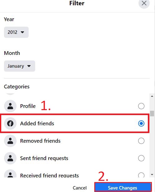 click on added friends and save changes