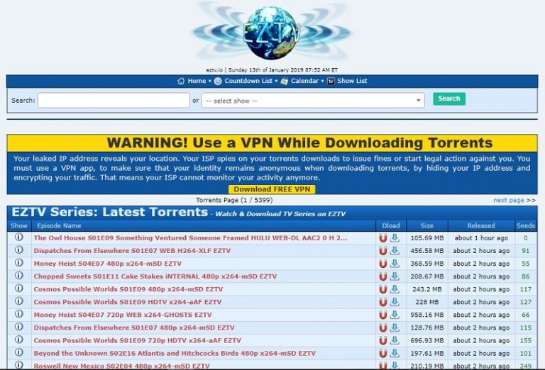 EzTV Proxy Sites, Best Servers List and Mirror Alternatives <em>Working</em>