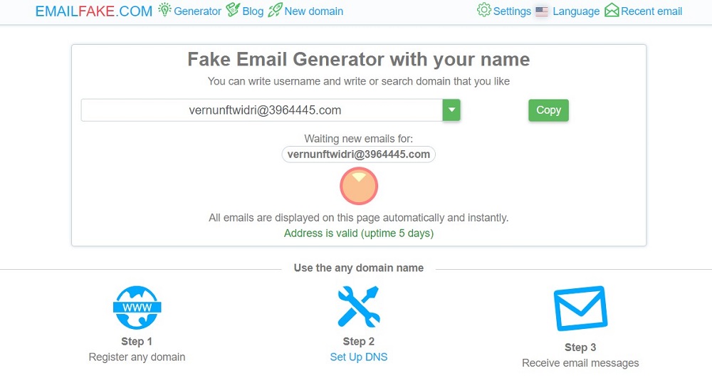 Fake address generator. Генератор почты.